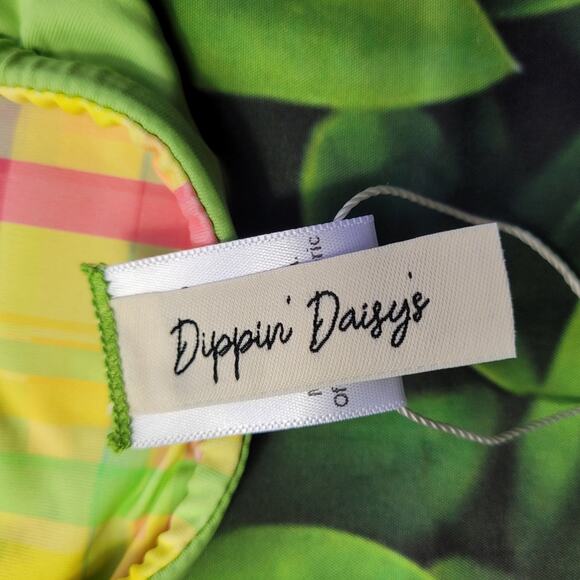 NWT Dippin' Daisy's Reversible Infinite Plaid String Bikini Bottom size Large - Picture 9 of 15